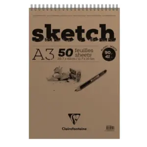 Skizzenblock A3, 50 Blatt, 90gr., perforiert