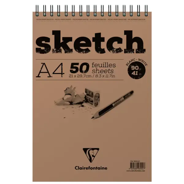 Skizzenblock A4 (50 Blatt, 90gr., perforiert)